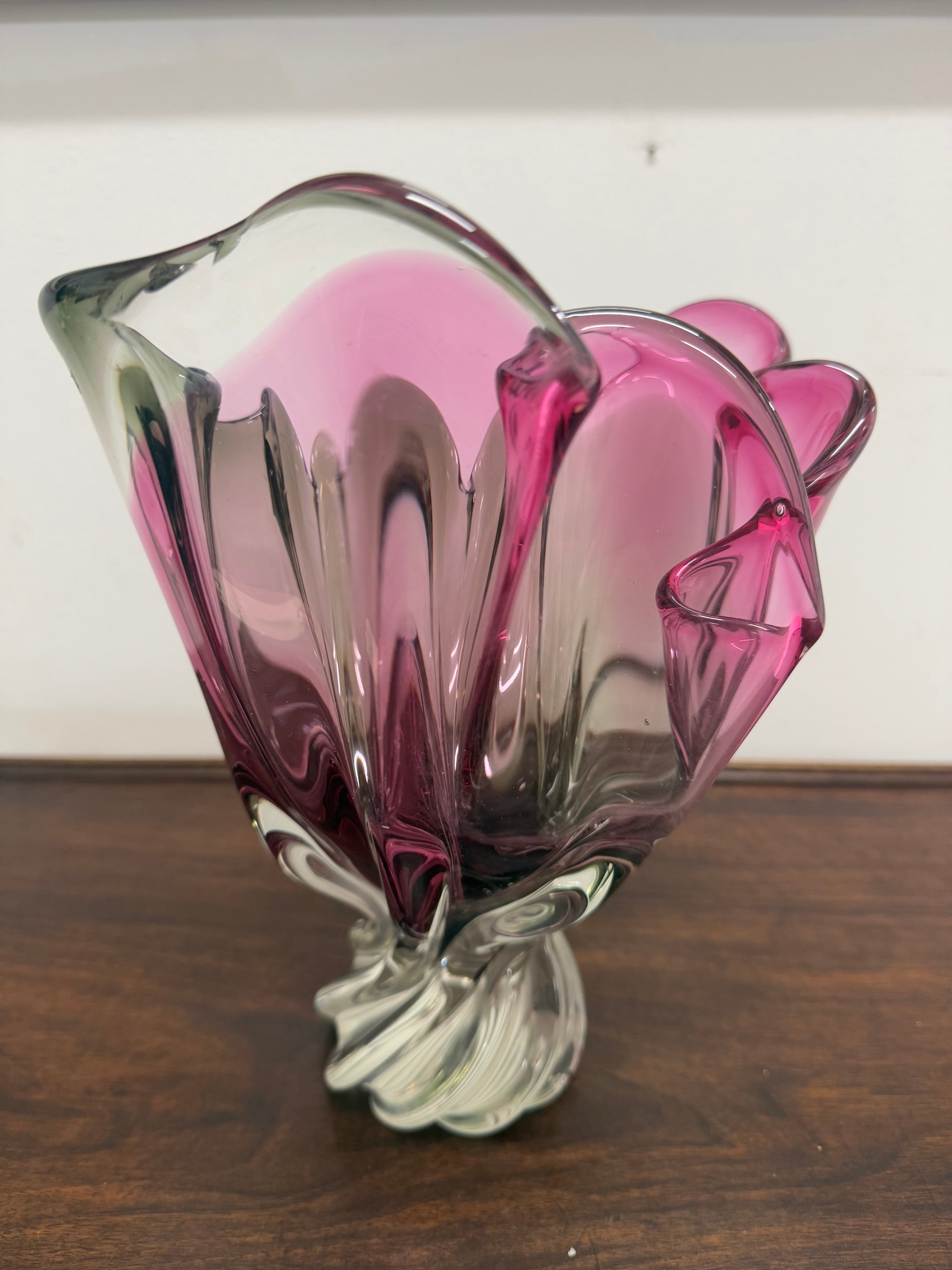 Large Vintage Murano Style Tri Colour Vase | Antique & Vintage | Moonee Ponds Antiques | Australia Wide