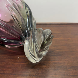 Large Vintage Murano Style Tri Colour Vase