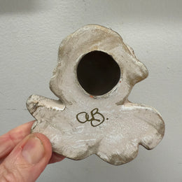 Vintage Signed Cherub Wall Plaque