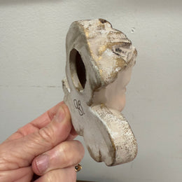 Vintage Signed Cherub Wall Plaque