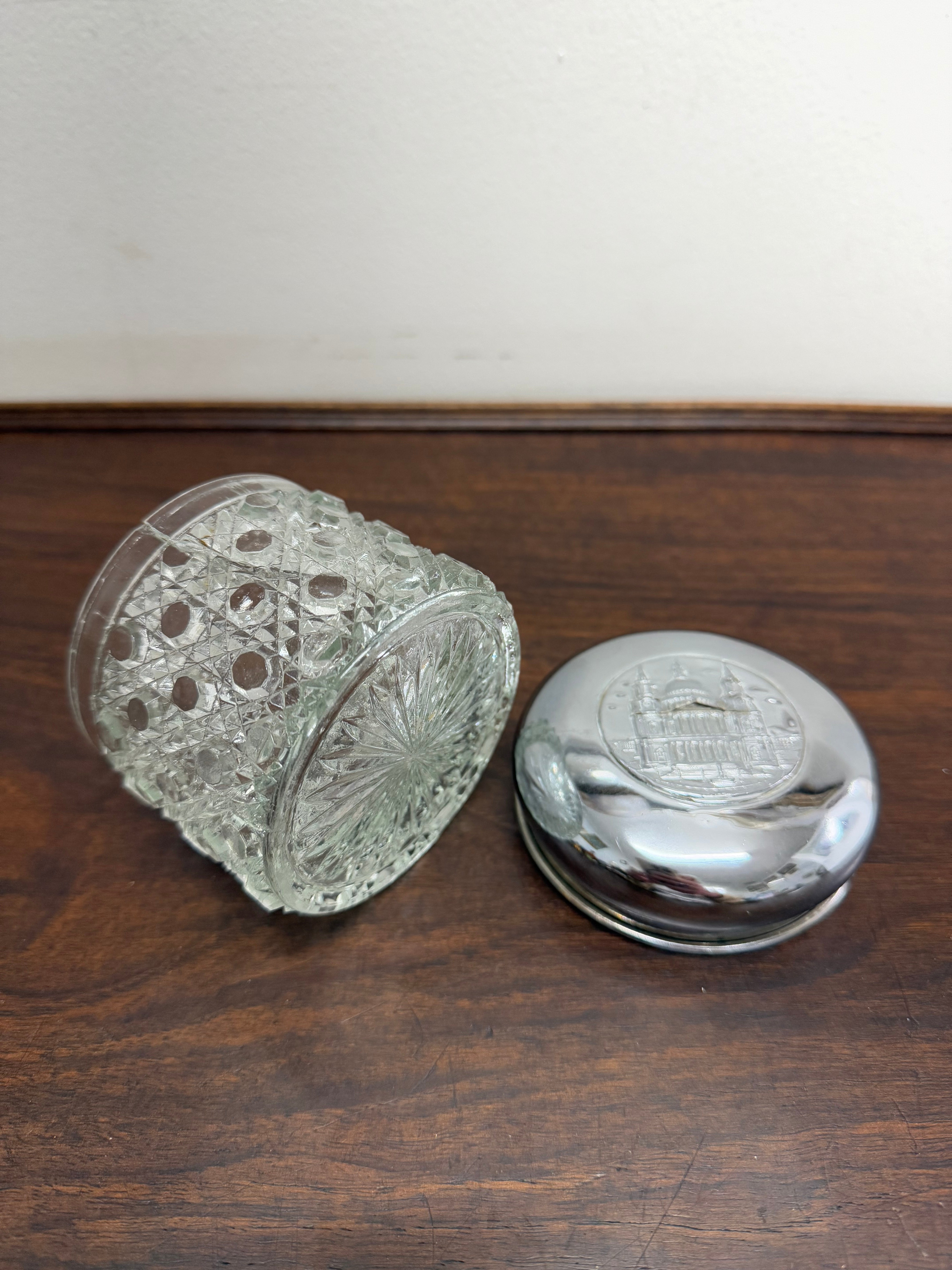 Vintage Cut Glass Vanity Jar | Antique & Vintage | Moonee Ponds Antiques | Australia Wide