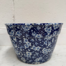 Vintage Set of Three Blue and White Planters