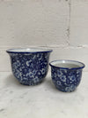 Vintage Set of Three Blue and White Planters | Antique & Vintage | Moonee Ponds Antiques | Australia Wide Delivery