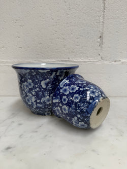 Vintage Set of Three Blue and White Planters | Antique & Vintage | Moonee Ponds Antiques | Australia Wide Delivery