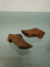 Pair Antique Hand Carved Miniature Wooden Clogs | Antique & Vintage | Moonee Ponds Antiques | Australia Wide Delivery