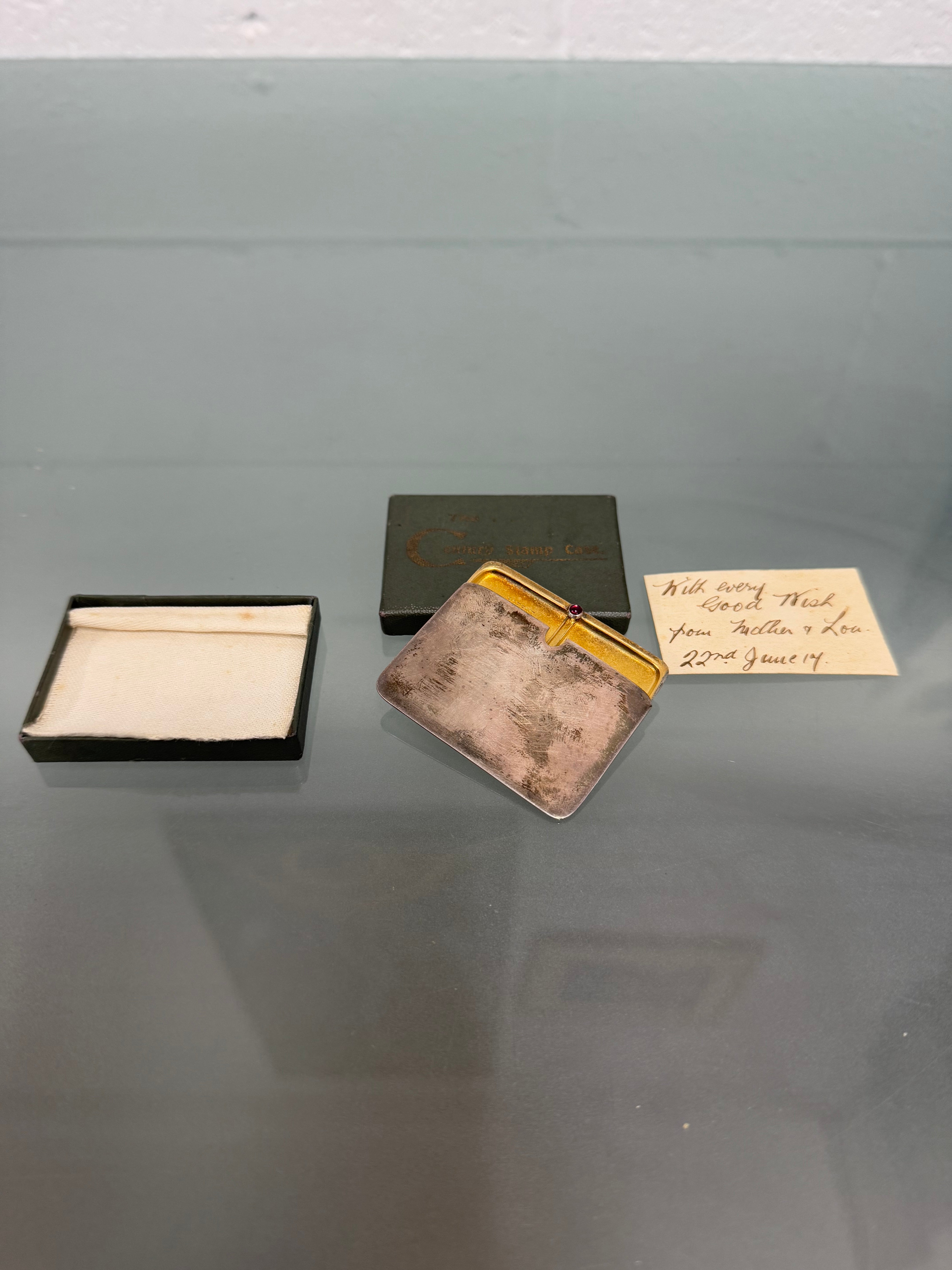 Superb Sterling Silver Twin Compartment Stamp Case | Antique & Vintage | Moonee Ponds Antiques | Australia Wide Delivery