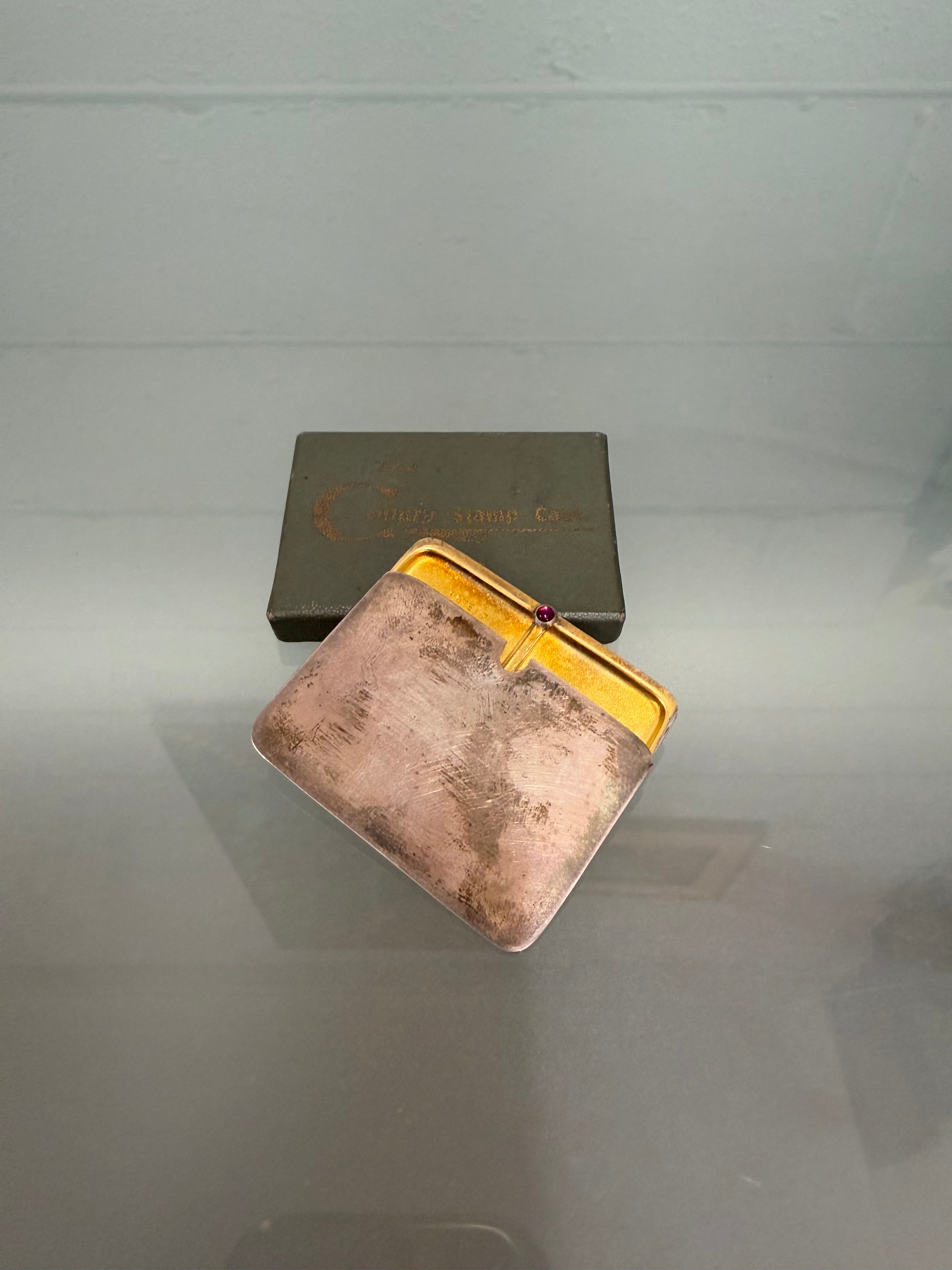 Superb Sterling Silver Twin Compartment Stamp Case | Antique & Vintage | Moonee Ponds Antiques | Australia Wide Delivery