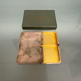 Superb Sterling Silver Twin Compartment Stamp Case