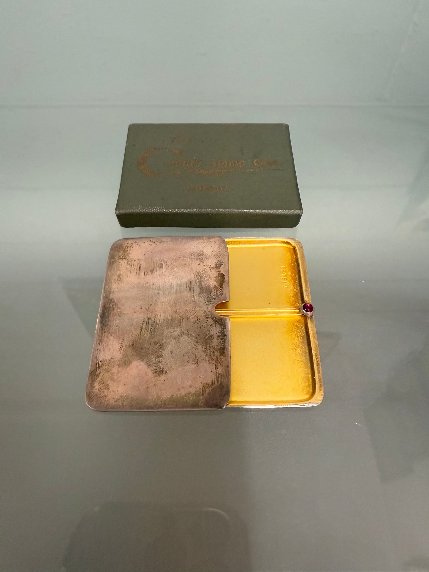 Superb Sterling Silver Twin Compartment Stamp Case