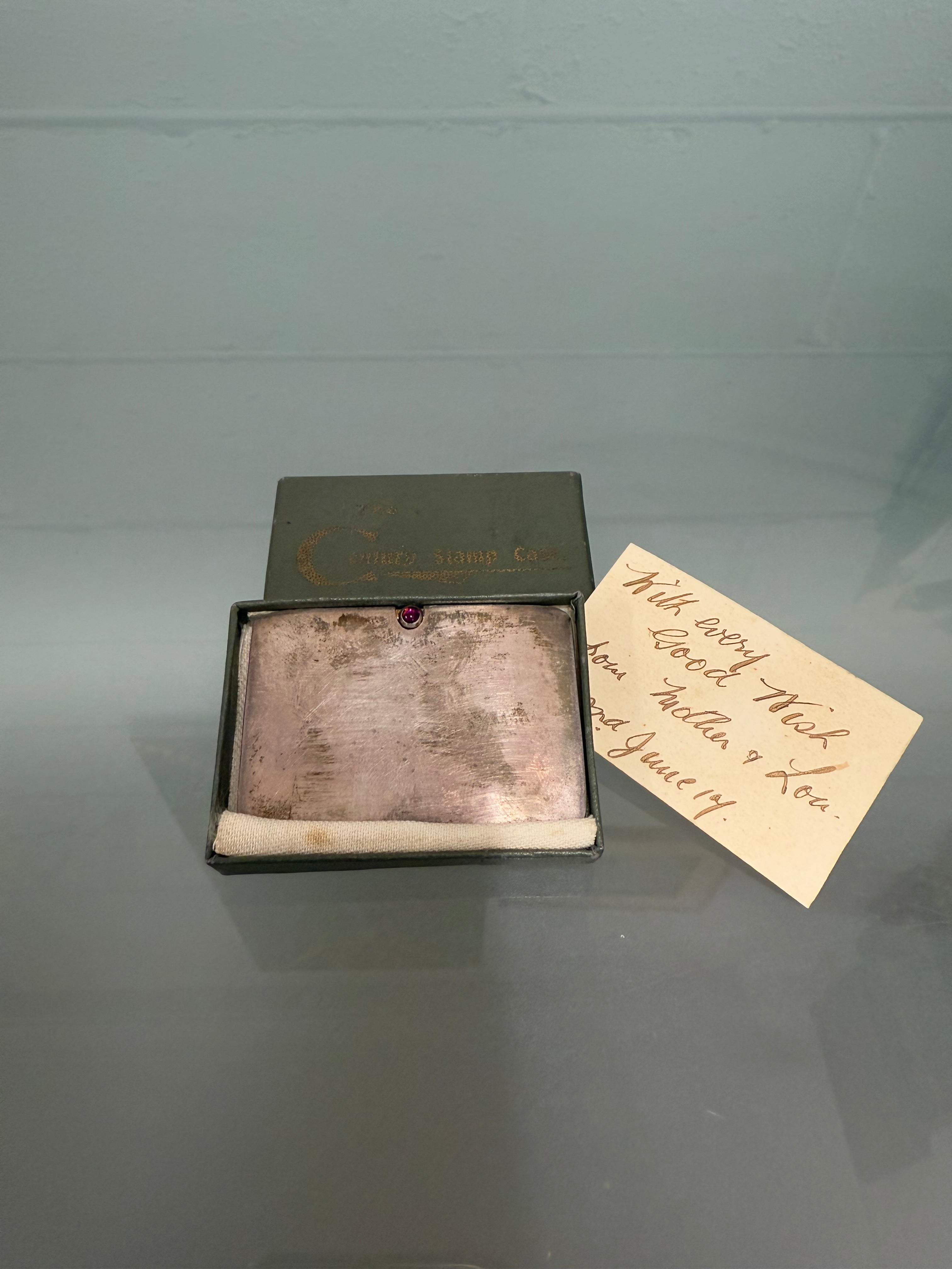 Superb Sterling Silver Twin Compartment Stamp Case | Antique & Vintage | Moonee Ponds Antiques | Australia Wide Delivery