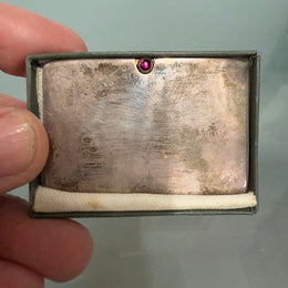 Superb Sterling Silver Twin Compartment Stamp Case