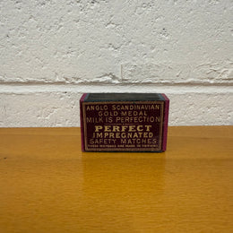 Antique Safety Match Box Featuring Norwegian Advertising