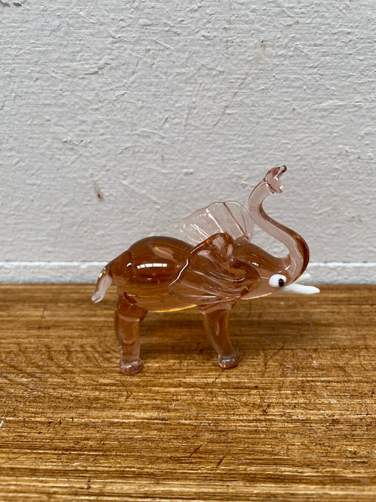 Vintage Art Glass Elephant Figure