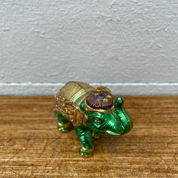 Vintage Jeweled Metal Elephant Figure