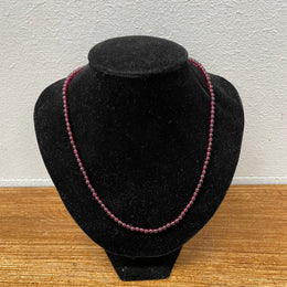 Antique Silver & Garnet Bead Necklace