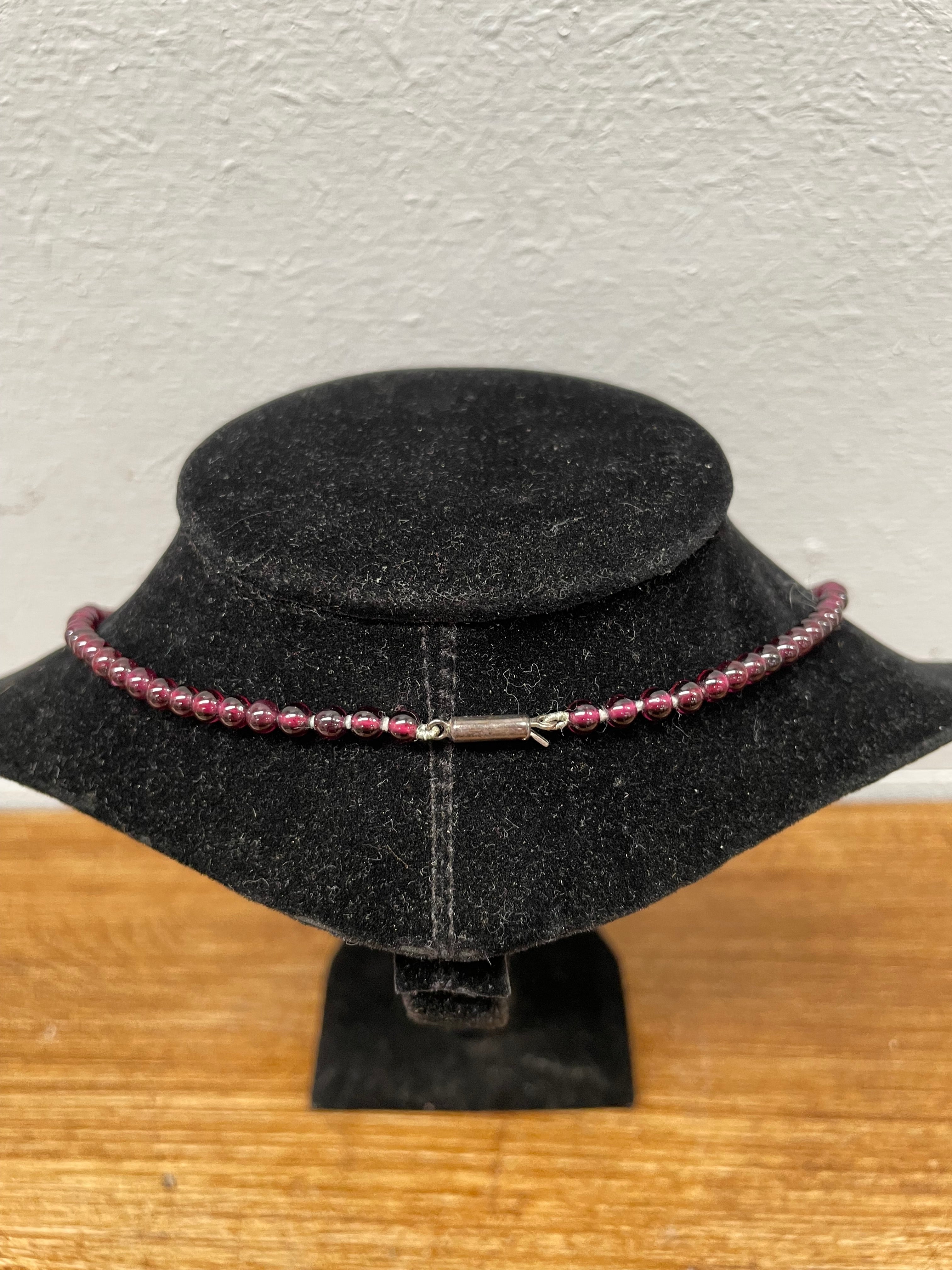 Antique Silver & Garnet Bead Necklace | Antique & Vintage | Moonee Ponds Antiques | Australia Wide Delivery