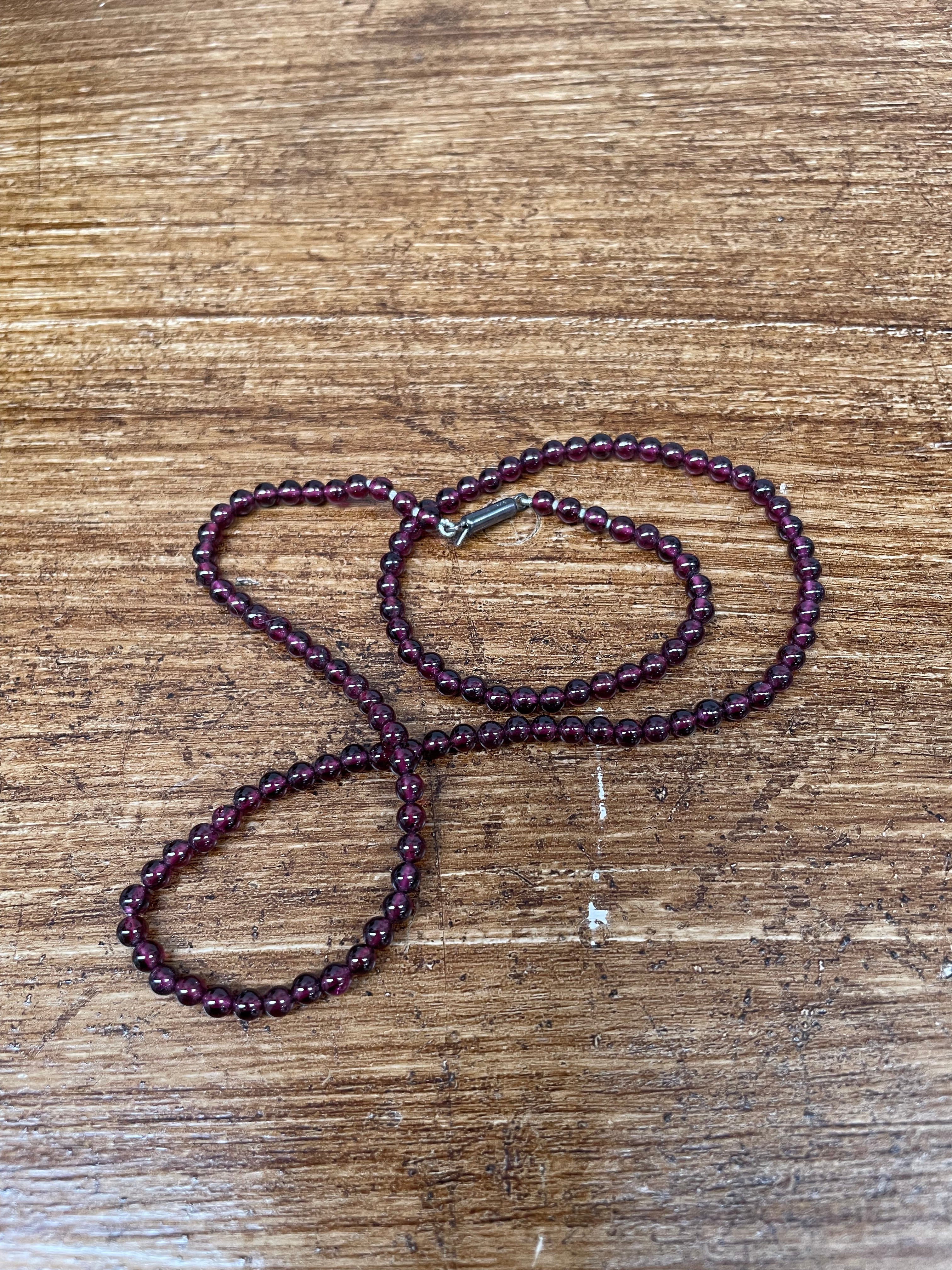 Antique Silver & Garnet Bead Necklace | Antique & Vintage | Moonee Ponds Antiques | Australia Wide Delivery