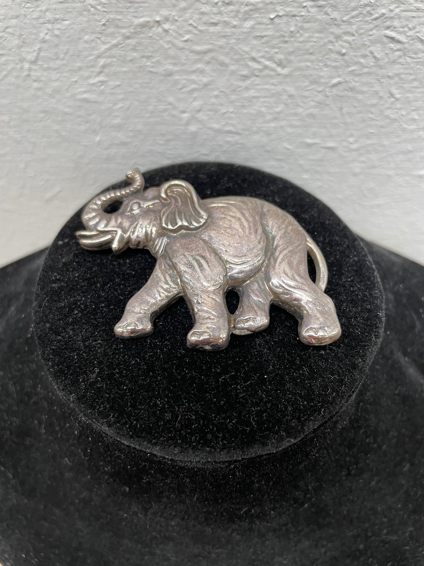 Vintage Silver Elephant Brooch