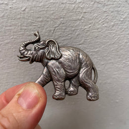 Vintage Silver Elephant Brooch