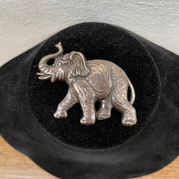 Vintage Silver Elephant Brooch