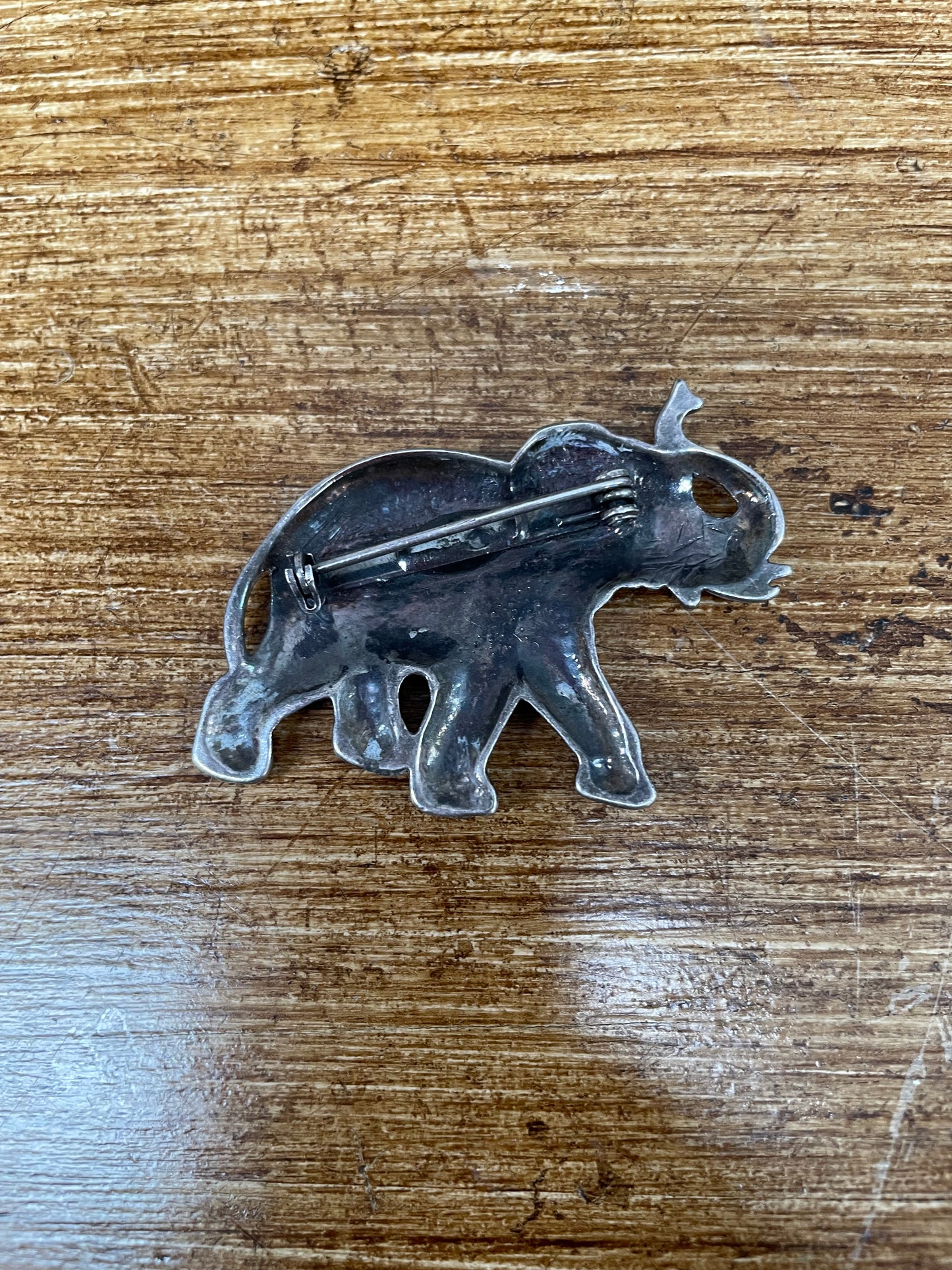 Vintage Silver Elephant Brooch