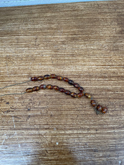 Vintage Amber Coloured Glass Worry/Prayer Beads | Antique & Vintage | Moonee Ponds Antiques | Australia Wide Delivery