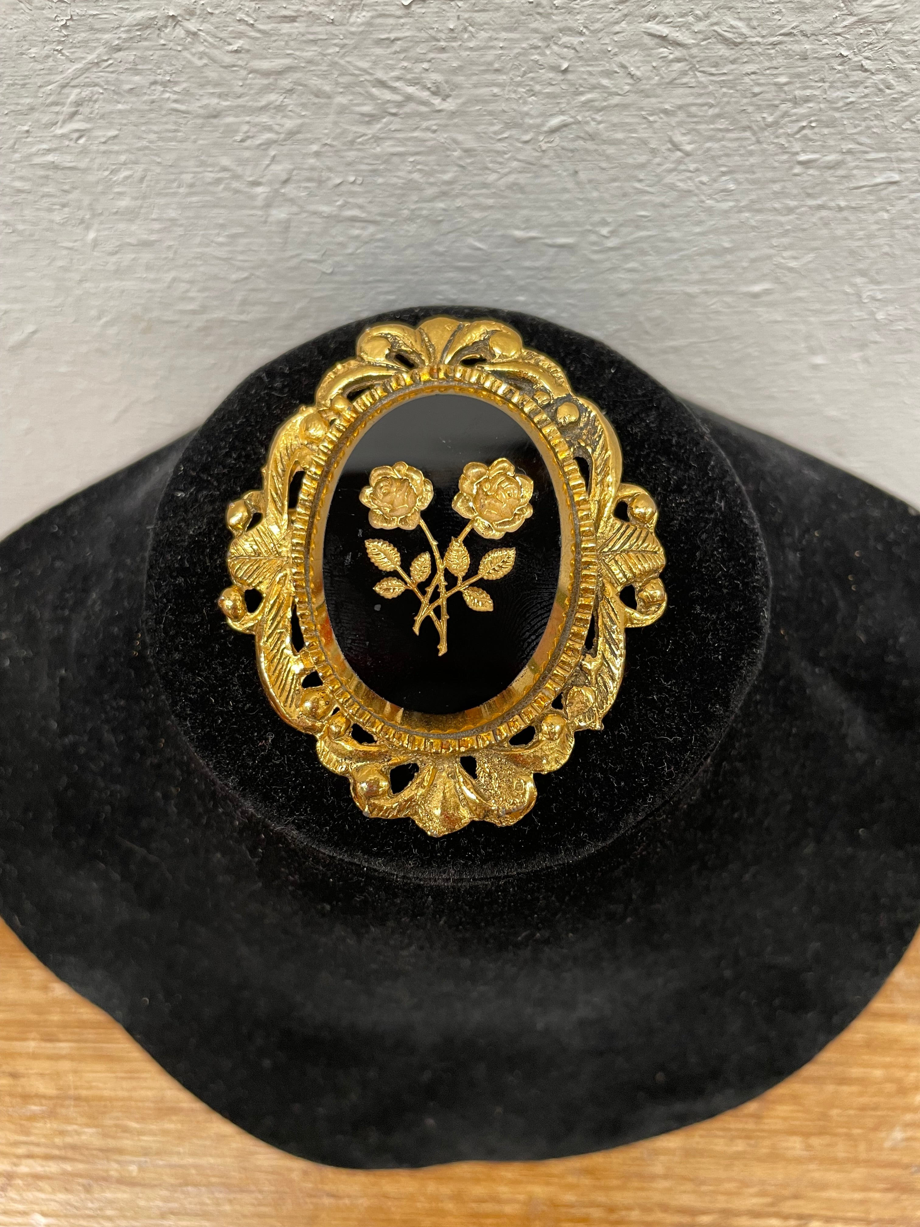 Vintage Gilt Metal Victorian Style Mourning Brooch / Pendant | Antique & Vintage | Moonee Ponds Antiques | Australia Wide Delivery