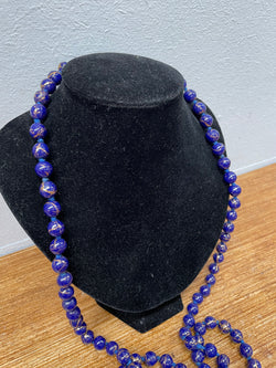 Antique Murano Blue & Gold Bead Necklace | Antique & Vintage | Moonee Ponds Antiques | Australia Wide Delivery