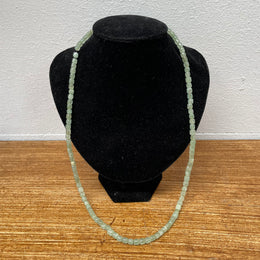 Vintage Caved Jade Bead Necklace