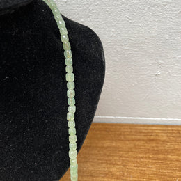 Vintage Caved Jade Bead Necklace