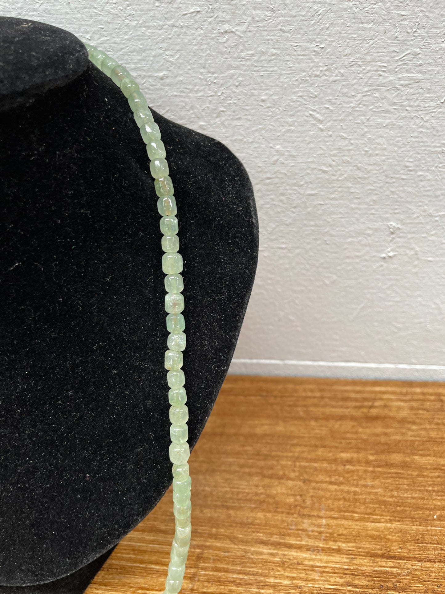 Vintage Caved Jade Bead Necklace