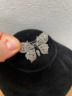 Vintage Marcasite & Silver Plated Butterfly Brooch | Antique & Vintage | Moonee Ponds Antiques | Australia Wide Delivery