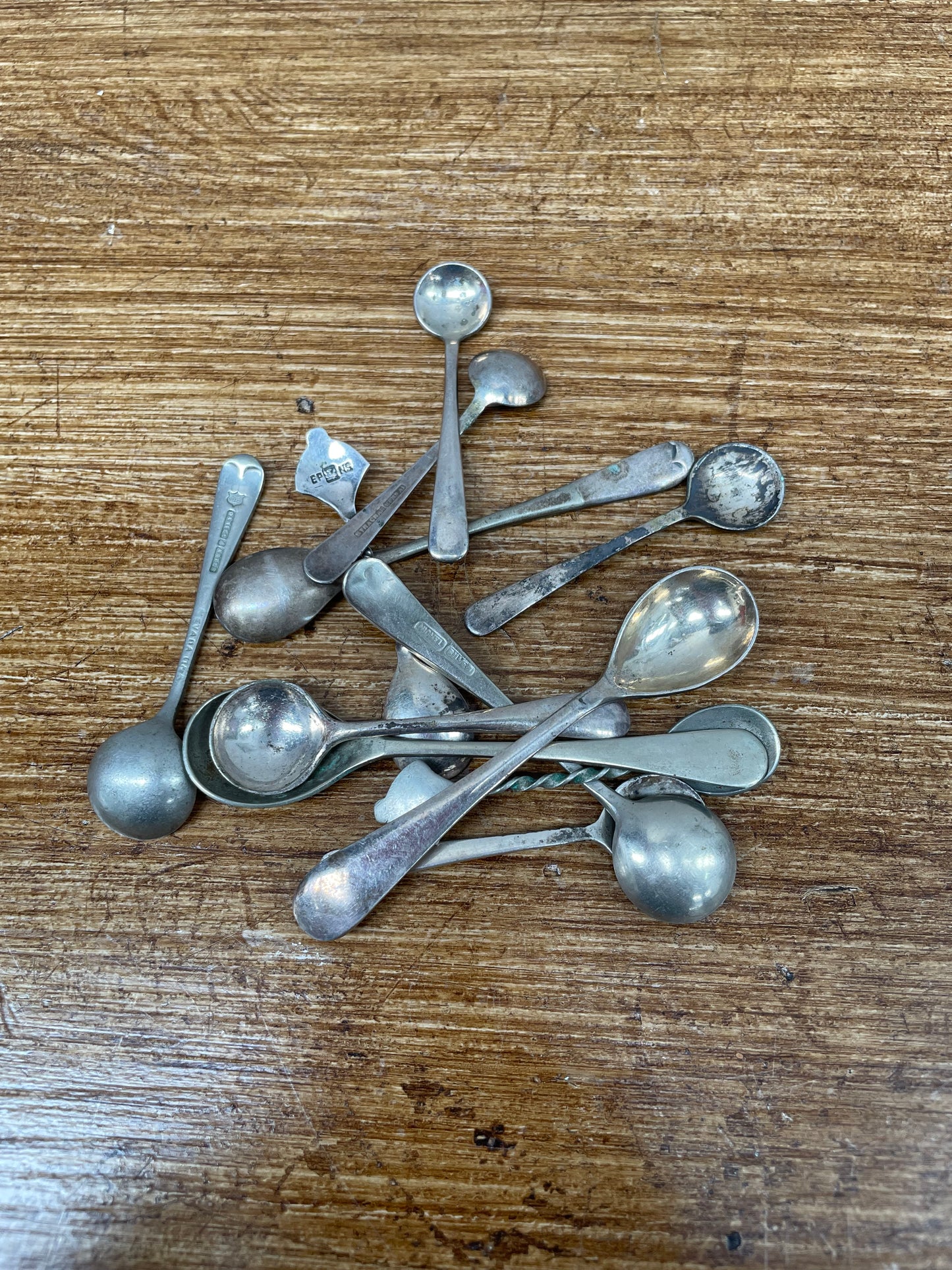 Collection of Antique & Vintage Salt Spoons