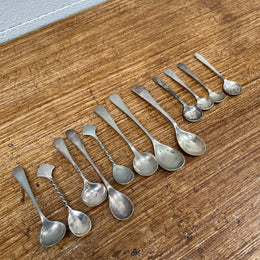 Collection of Antique & Vintage Salt Spoons