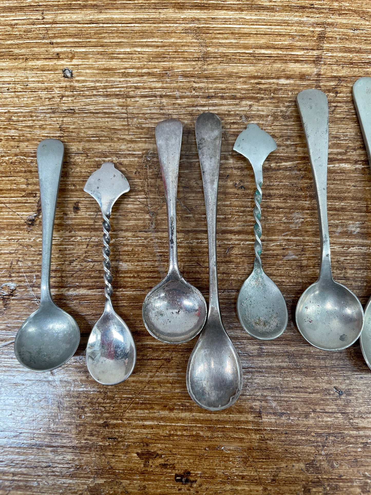 Collection of Antique & Vintage Salt Spoons