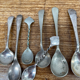 Collection of Antique & Vintage Salt Spoons