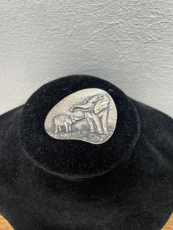 Vintage South African Elephant Brooch Signed "Velia Silver Plated" | Antique & Vintage | Moonee Ponds Antiques | Australia Wide Delivery