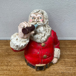 Antique Santa Claus Cast Iron Money Bank