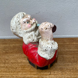 Antique Santa Claus Cast Iron Money Bank