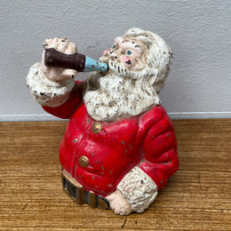 Antique Santa Claus Cast Iron Money Bank