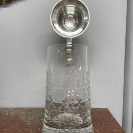 Vintage Crystal and Pewter Beer Mug/stein