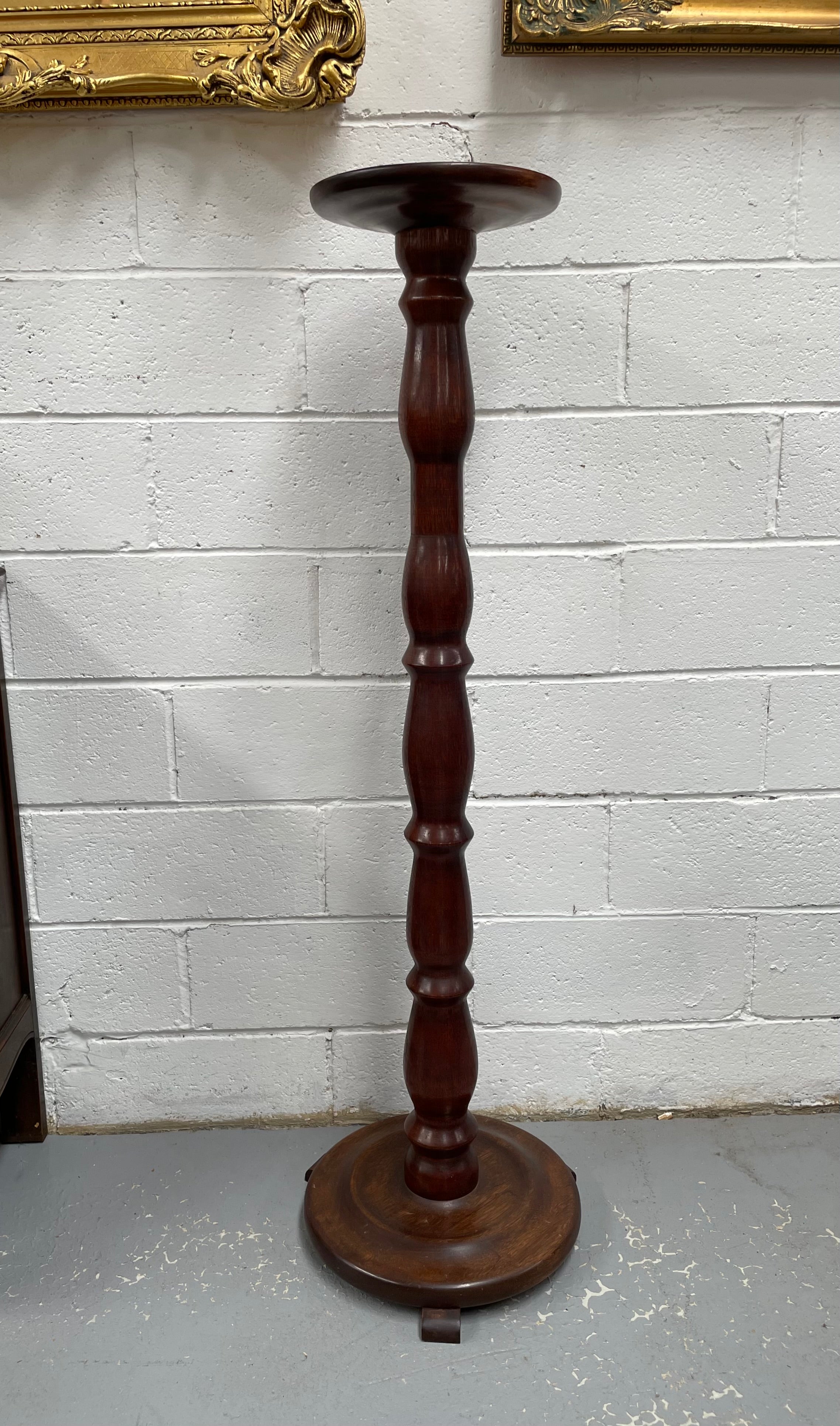 Australian Mahogany Turned Pedestal | Antique & Vintage | Moonee Ponds Antiques | Australia Wide Delivery