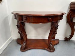 Very Attractive Half Round Mahogany Side Table | Antique & Vintage | Moonee Ponds Antiques | Australia Wide Delivery