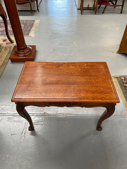 French Oak Occasional Table With Carved Cabriole Legs | Antique & Vintage | Moonee Ponds Antiques | Australia Wide Delivery