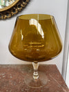 Mid Century Italian Empoli Amber Glass Vass | Antique & Vintage | Moonee Ponds Antiques | Australia Wide Delivery