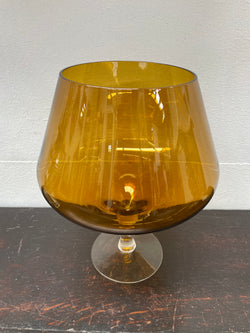 Mid Century Italian Empoli Amber Glass Vass | Antique & Vintage | Moonee Ponds Antiques | Australia Wide Delivery
