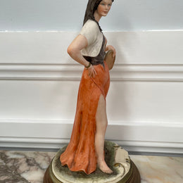 Vintage Porcelain Lady Statue
