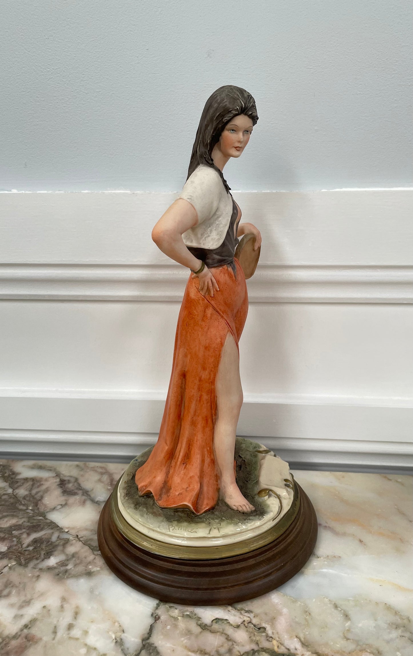 Vintage Porcelain Lady Statue
