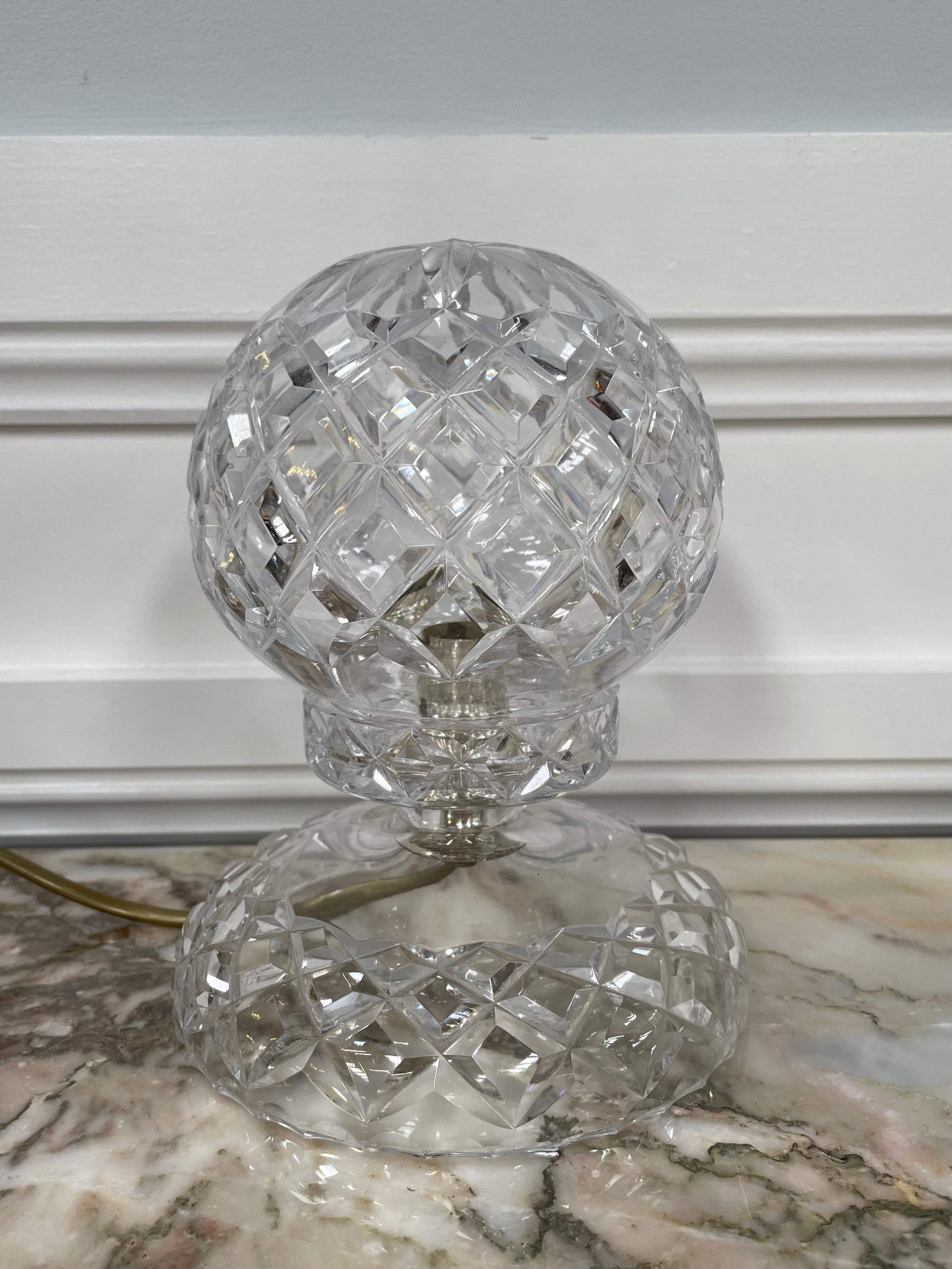 Fabulous Vintage Crystal Round Lamp | Antique & Vintage | Moonee Ponds Antiques | Australia Wide