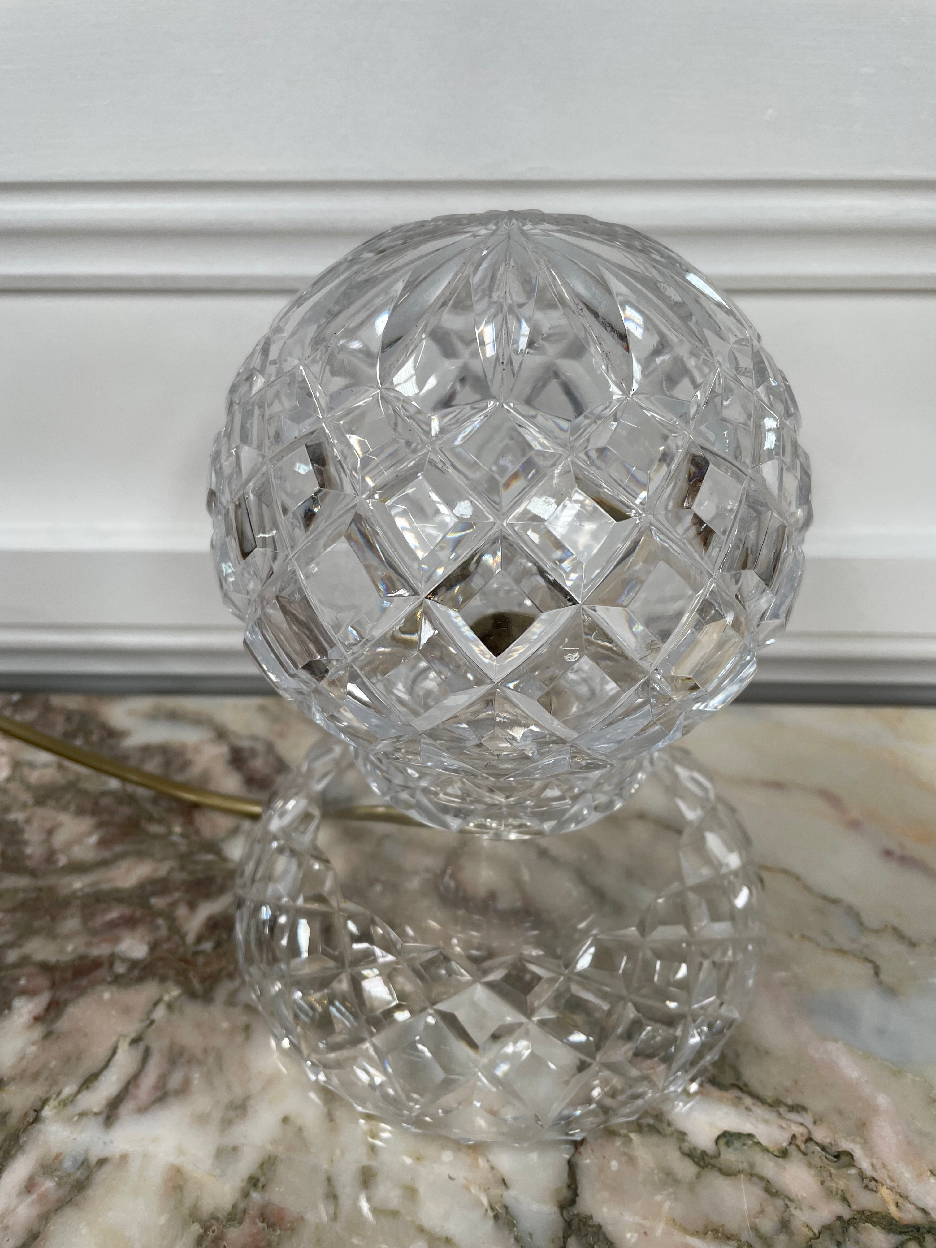 Fabulous Vintage Crystal Round Lamp | Antique & Vintage | Moonee Ponds Antiques | Australia Wide